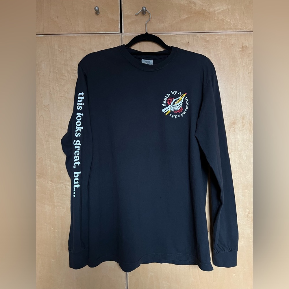 Long Sleeve Shirt with Graphic | Comfort Colors | Size M